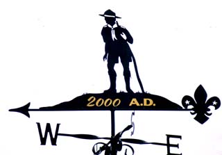 Scout with Gold Leaf weathervane